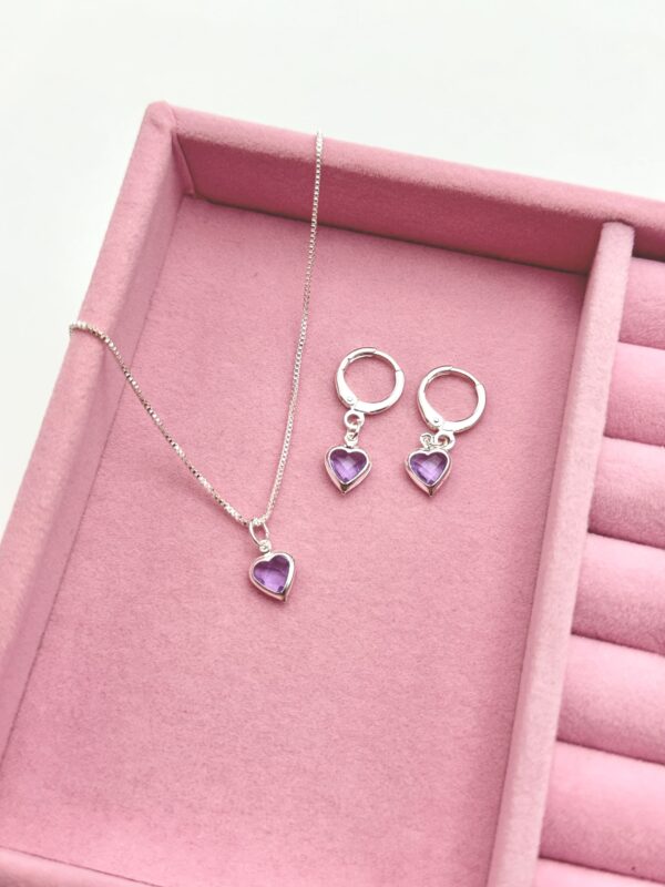 Conjunto coração Cristal