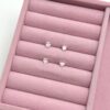 Brinco coração rosa bebê 5mm  em prata 925 - Imagem 4