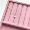 Colar Coração embutido 45cm, em Prata 925 - Imagem 3
